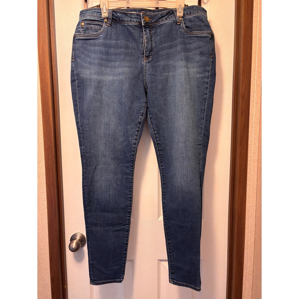 KUT from the Kloth Toothpick Skinny Jeans Medium Wash Denim Womens 18W